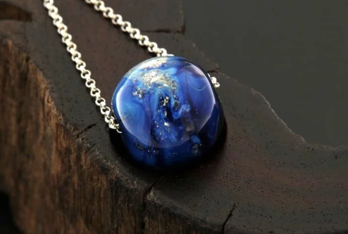 👪骨灰/毛髮琉璃珠圓球型-更改銀管-單顆價格*製作骨灰琉璃珠/各大串珠品牌皆可串 MWS